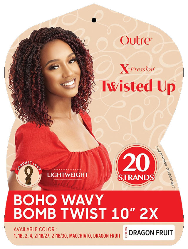 Outre X-Pression Twisted Up 2X BOHO WAVY BOMB TWIST Crochet Braid 10 ...