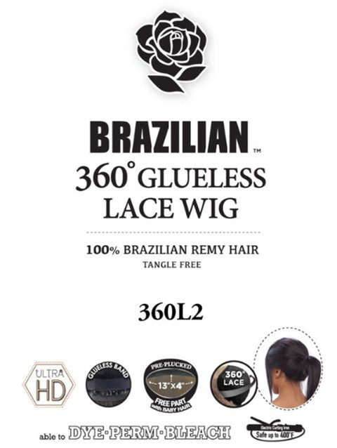 Harlem 125 100%  Brazilian Remy 360° Glueless Lace Wig 24" - 360L2