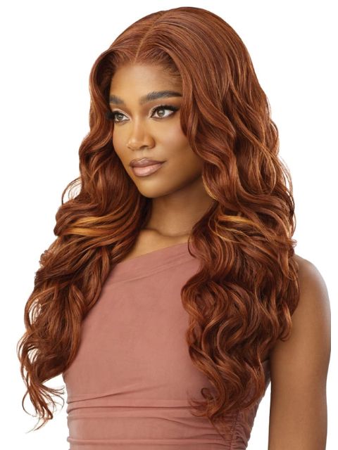 Outre 100% Human Hair Blend 5"x5" Glueless Lace Closure Wig - HHB-GLAM CURLS 24"