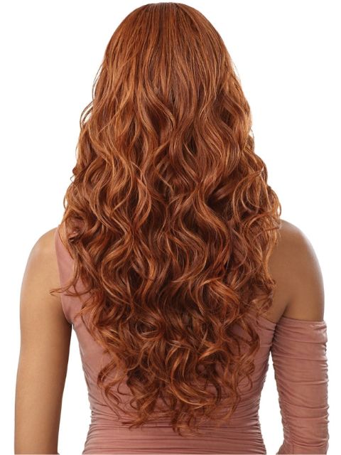 Outre 100% Human Hair Blend 5"x5" Glueless Lace Closure Wig - HHB-GLAM CURLS 24"