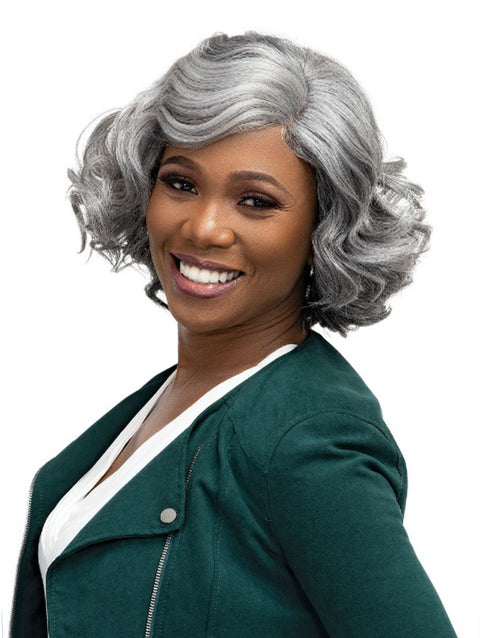 Femi Collection MS. Granny Collection 100% Premium fiber Deep Part Wig- ADELE