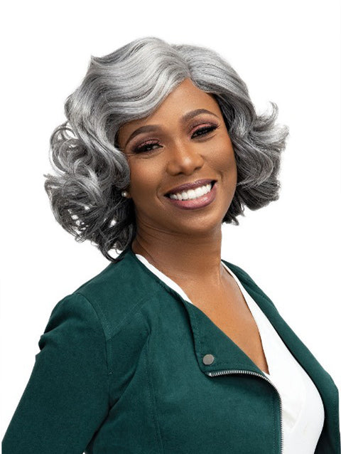 Femi Collection MS. Granny Collection 100% Premium fiber Deep Part Wig- ADELE