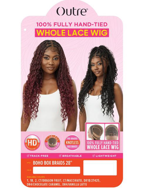 Outre 100% Fully Hand-tied Whole Lace Wig- BOHO BOX BRAIDS 28"