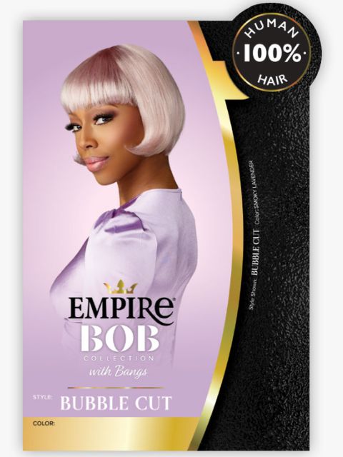 Sensationnel Empire 100% Human Hair Bob with Bangs Wig- EMPIRE BOB_BUBBLE CUT