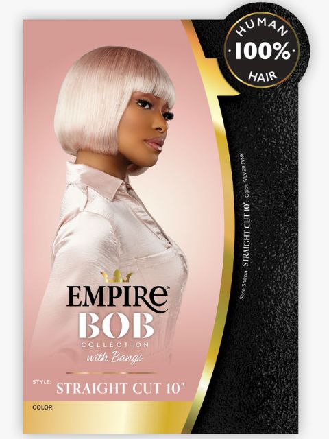 Sensationnel Empire 100% Human Hair Bob with Bangs Wig- EMPIRE BOB_STRAIGHT CUT 10