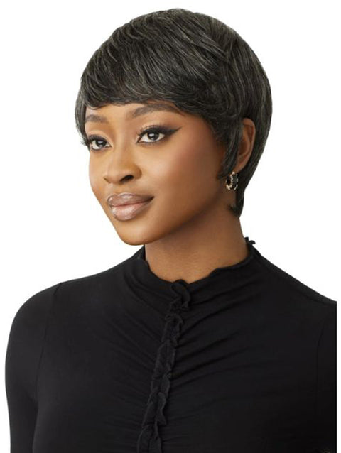 Outre Fab & Fly Gray Glamour 100% Human Hair Wig - HH-CELIA