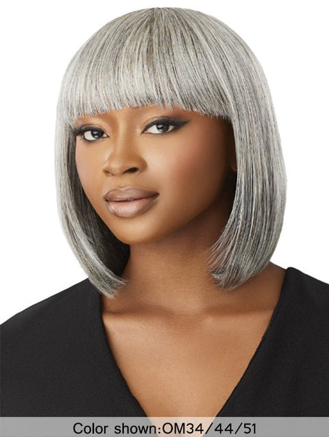 Outre Fab & Fly Gray Glamour 100% Human Hair Wig - HH-DERIA