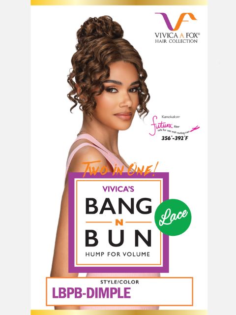 Vivica A Fox Bang & Bun Hair Pieces Lace Bang Pony- LBPB-DIMPLE