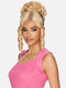 Vivica A Fox Bang & Bun Hair Pieces Lace Bang Pony- LBPB-CORAL