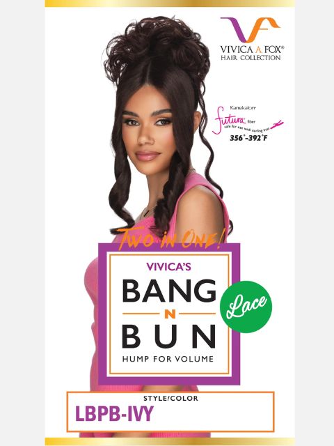 Vivica A Fox Bang & Bun Hair Pieces Lace Bang Pony- LBPB-IVY