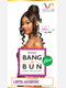 Vivica A Fox Bang & Bun Hair Pieces Lace Bang Pony- LBPB-JASMINE