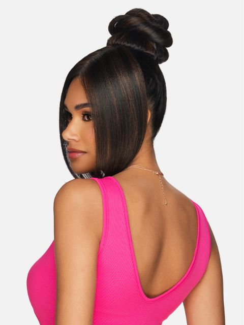 Vivica A Fox Bang & Bun Hair Pieces Lace Bang Pony- LBPB-SATIN