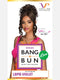 Vivica A Fox Bang & Bun Hair Pieces Lace Bang Pony- LBPB-VIOLET