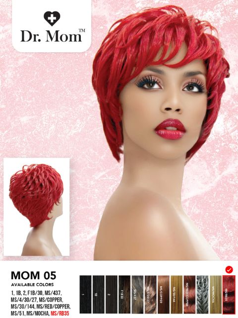 R&B Collection Dr. Mom Style Synthetic Full Wig - MOM 05"