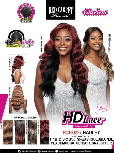 Mane Concept Red Carpet 4" Deep Part HD Lace Front Wig - RCHD227 HADLEY