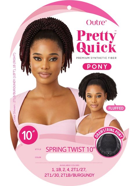 Outre Pretty Quick-Pony Drawstring Ponytail -SPRING TWIST 10