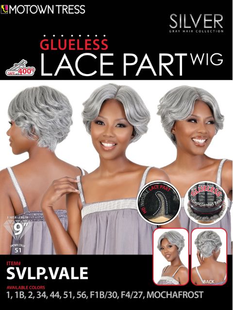 Motown Tress Silver Gray Hair Glueless HD Invisible Deep Part Lace Wig - SVLP.VALE