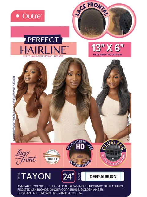 Outre Perfect Hairline Fully Hand-Tied 13X6 Glueless HD Lace Front Wig  -TAYON