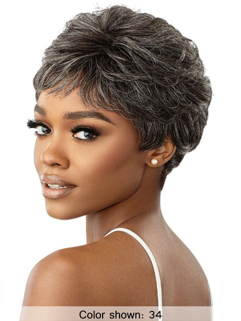 Outre  Fab & Fly Gray Glamour Human Hair Wig - THEODORA