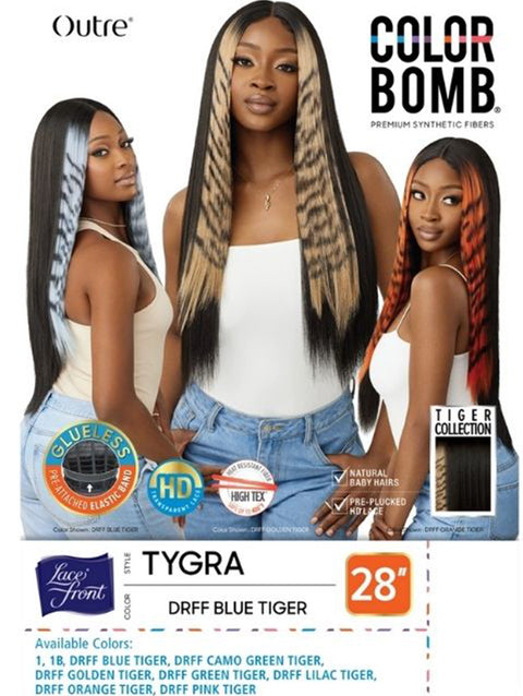 Outre Color Bomb Premium Synthetic Lace Front Wig - TYGRA