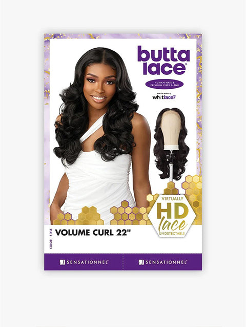 Sensationnel Butta Lace Human Hair Blend HD Lace Front Wig - VOLUME CURL 22