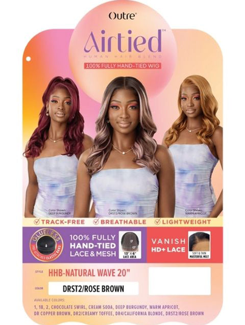 Outre Airtied 100% Fully Hand-tied Wig HHB- NATURAL BODY WAVE 20"