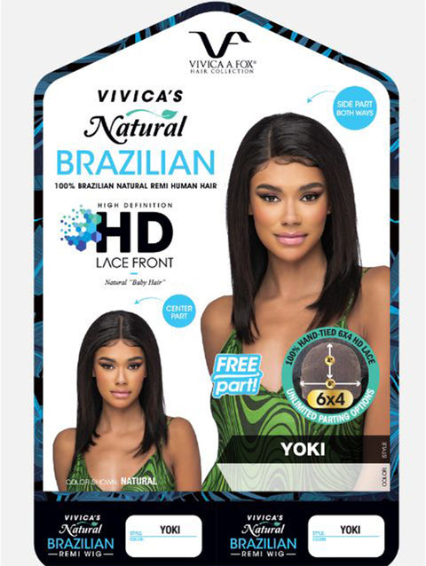 Vivica A Fox 100% Brazilian Natural Remi Human Hair 6x4 Frontal Lace Wig- YOKI