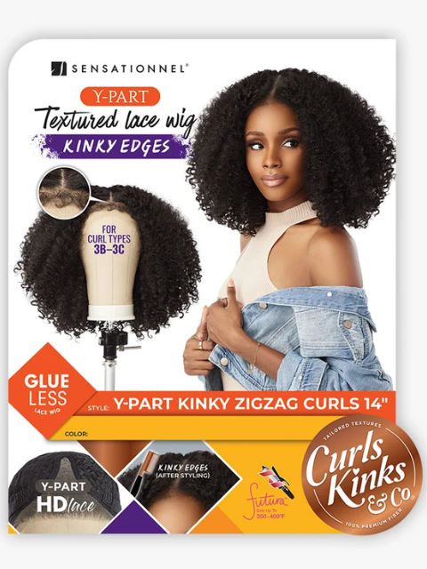 Sensationnel Premium Synthetic CURLS KINKS & CO_KINKY EDGES Y-PART KINKY ZIGZAG CURLS 14 Wig