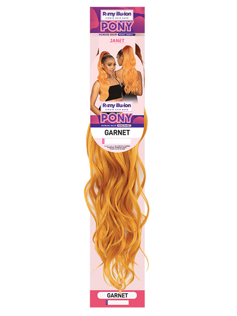 SALE! Janet Collection Remy Illusion Ponytail - GARNET